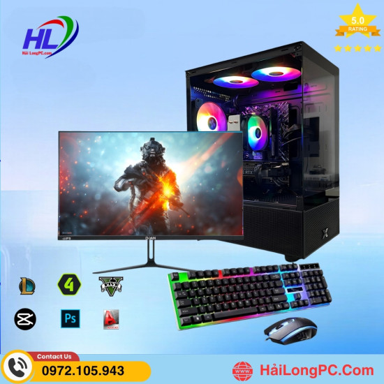 Bộ Pc Core i5 - 9400f | 16G | SSD 256G| GTX 1660S | Màn 24 inh